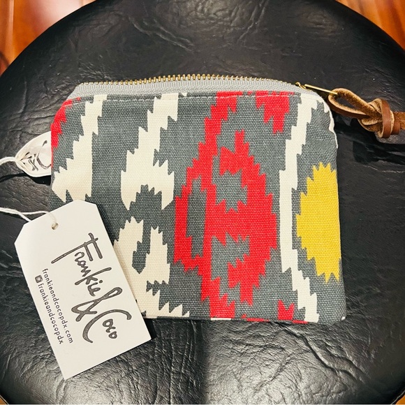 Frankie & Coco Zippered pouch, Aztec design, NWT - Picture 1 of 3